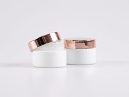 Weissglasdose 30 ml – Deckel Rosé
